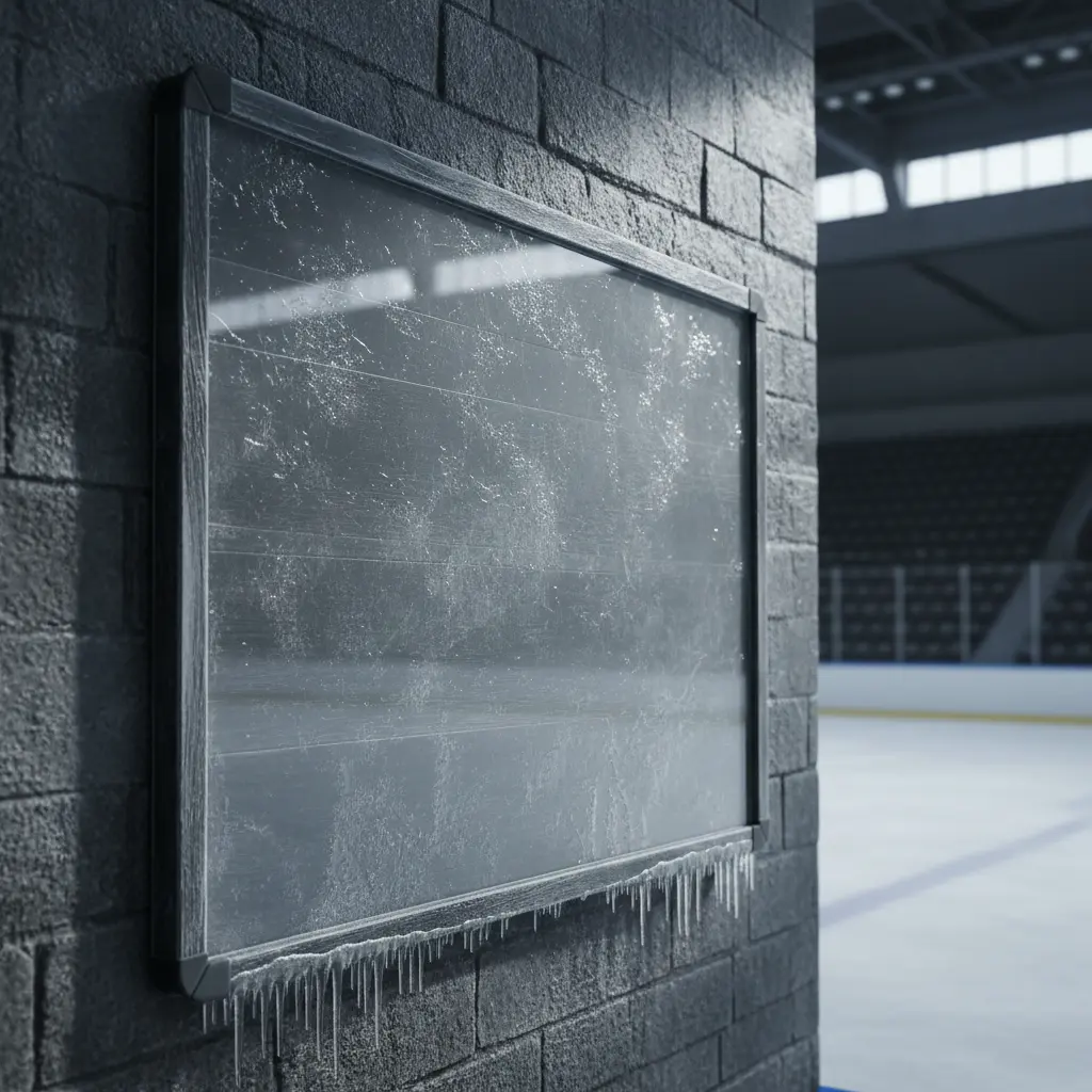 Notice board at the arena